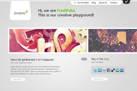Freshfolio WordPress Theme